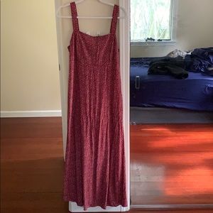 Brandy Melville red floral midi dress